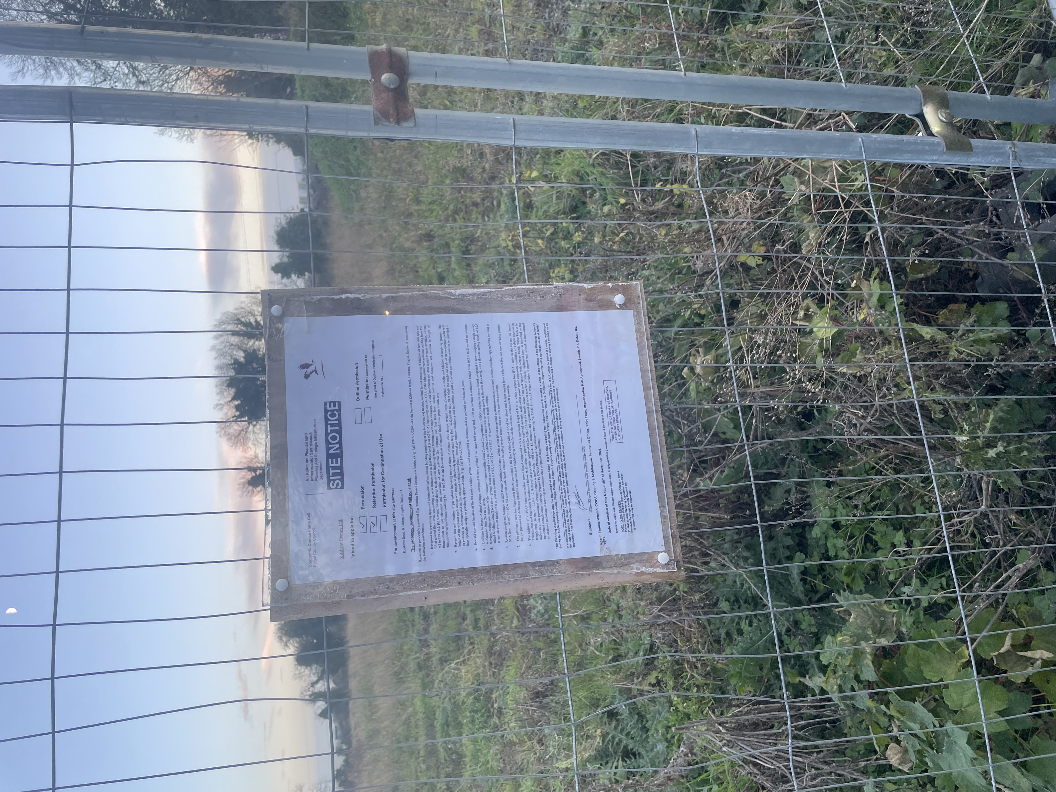 Site notice on lamp post